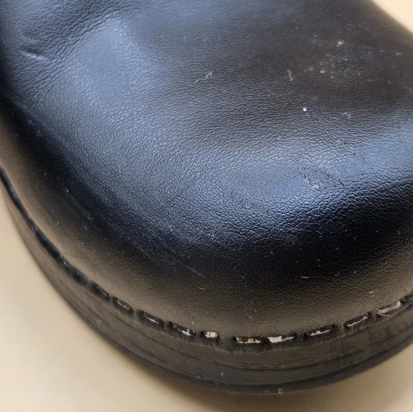 Dansko Professional Black Patent Leather Clogs Womens EU 38 US 7.5-8 Nurse Shoes - Picture 4 of 12